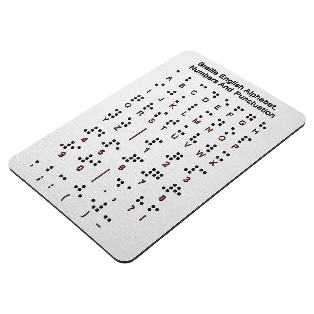 Tablero de Aprendizaje Braille de Aluminio Panel Táctil Eficiente de Letras y Números Ayudas para la Discapacidad Visual