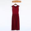 Women's Solid Color Long Pleated Dresses Tank Summer Elegant Casual Modal Dresses