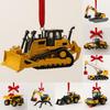 Advent Calendar 2025 2D Flat Acrylic Heavy Equipment Construction Vehicle Ornaments Christmas Advent Calendar Xmas Countdown Cal