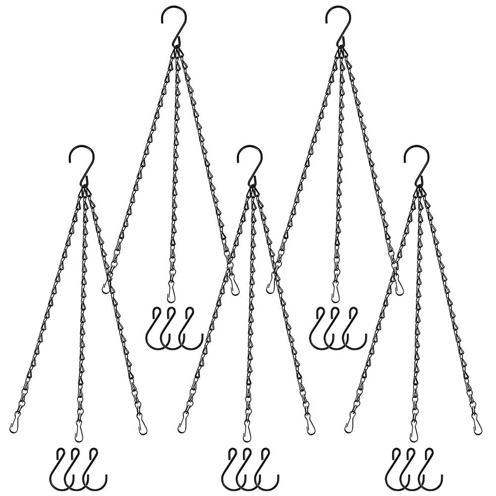 Závěsný řetízek 3,0 * 55 mm 32 mm Délka 50 cm 5ks Černý