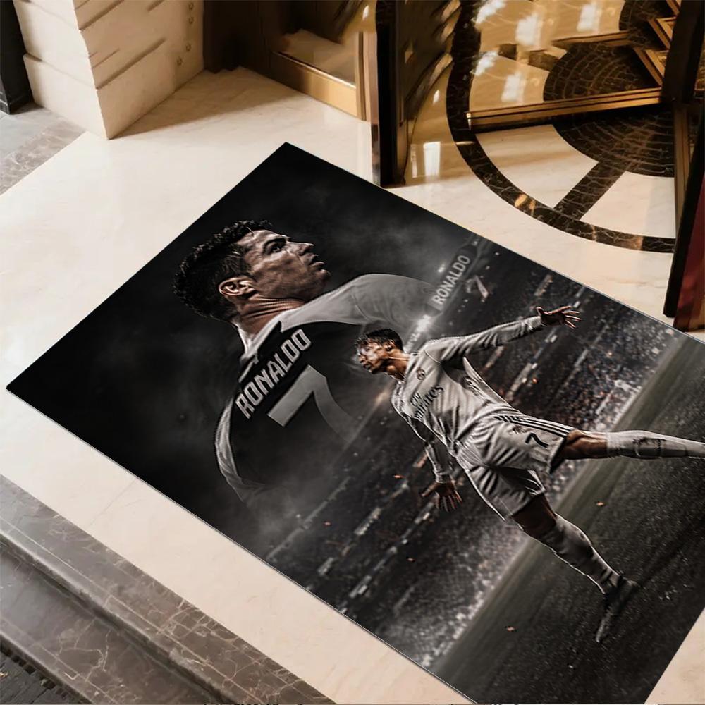 Ronaldo's Legacy Fußball Teppich Design für Spielzimmer Flur Spielzimmer Arbeitszimmer Rutschfester Teppich Anime Büro Dekor