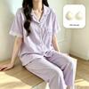 Women's Cloud Cotton Lace Pajama Cardigan Set - Spring & Autumn Collection
