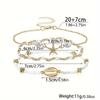 3 Pcs Beach Beaded Anklet Set for Women Vintage Summer Gold Color Starfish Shell Charms Anklet Vacation Daily Wear Jewelry Gifts