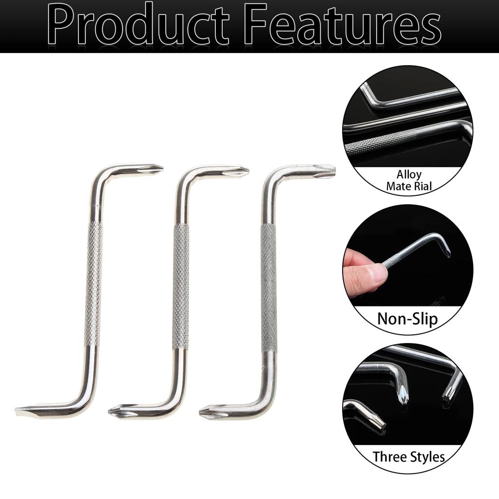 5ks Sada ofsetových šroubováků Z-typ Dvouhlavý šroubovák s křížovými/plochými šroubováky pro práci ve stísněných prostorech