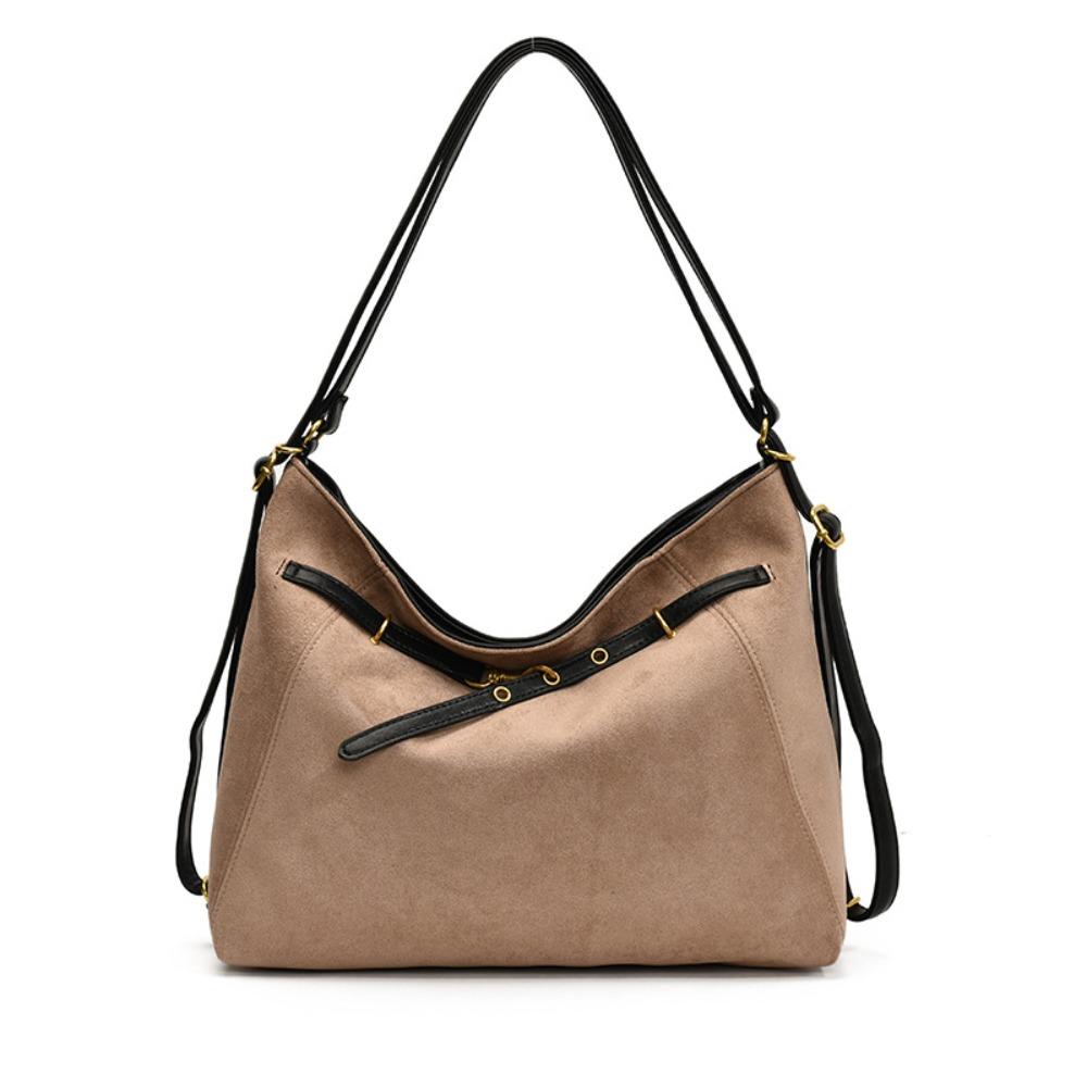 Vintage Retro Crossbody Backpack Large Capacity Commuting Shoulder Bag Cute Suede Tote Bag  Holiday