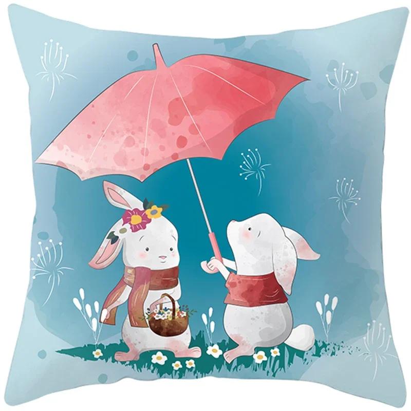 Cute Animals Printing Throw Pillow Case Home Decor for Sofa Bedroom Polyester Cushion cover Designer Funda Cojines x