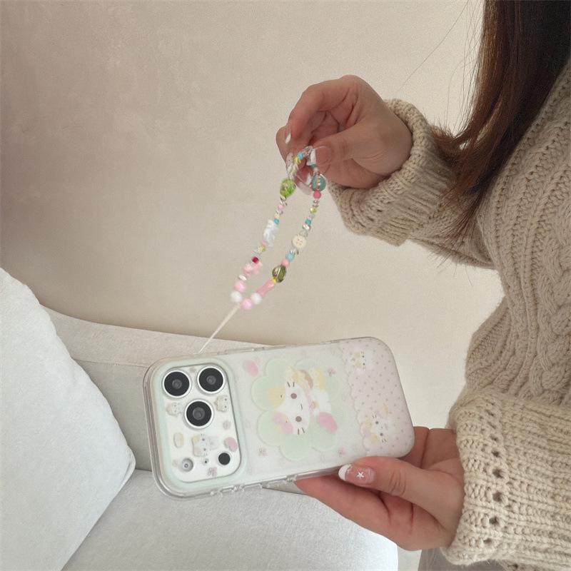 Fresh Clover iPhone 17/16 Pro Max/15 Girly Heart Marshmallow Cat Case