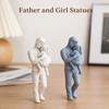 3D Printed Father and Girl Statues Standing Nordic-Style Ornaments  Father's Day