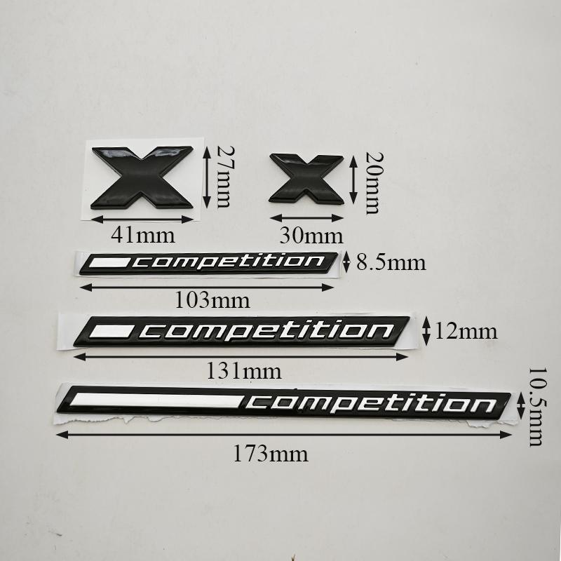 3D ABS Car Sticker M Series Competition Numbers Rear Trunk Emblem Decals For BMW M1 M2 M3 M4 M5 M6 X4M X5M X6M Accessories