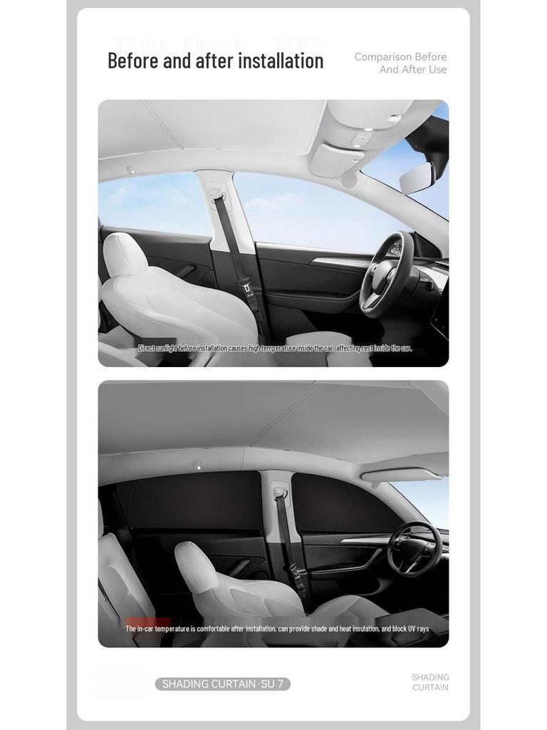 Xiaomi SU7/YU7 Car Window Sunshade for Privacy & Sun Protection