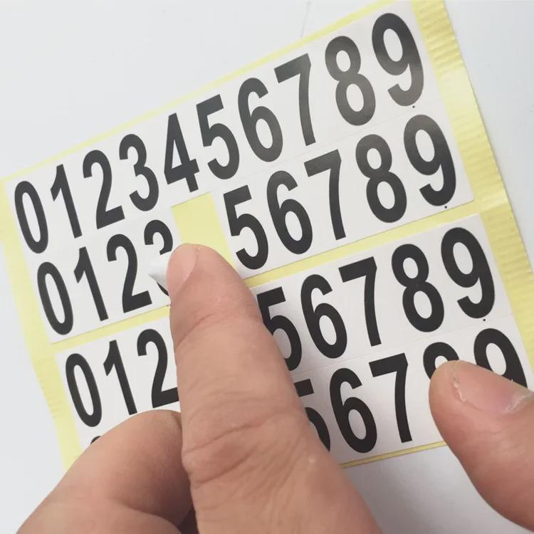 Temporary Parking Phone Number Sticker, 0-9 Digital Coding Label