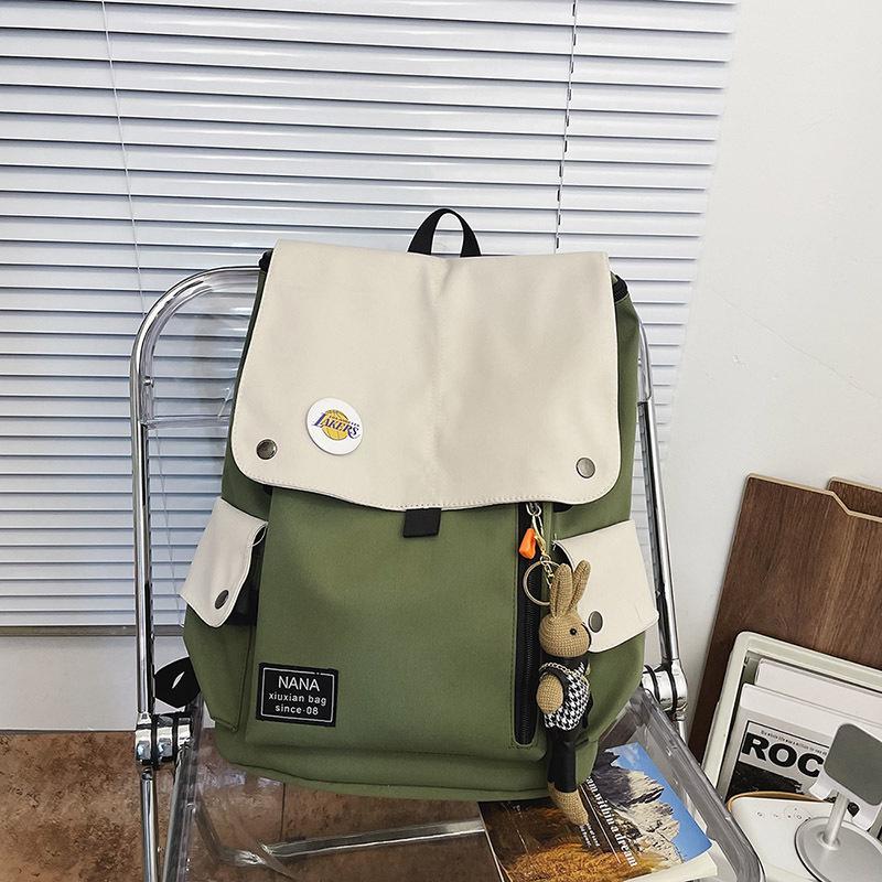 Schoolbag Casual Backpack Men and Women Contrasting Colors Large-capacity Travel Backpack Japanese Junior High School Students High School
