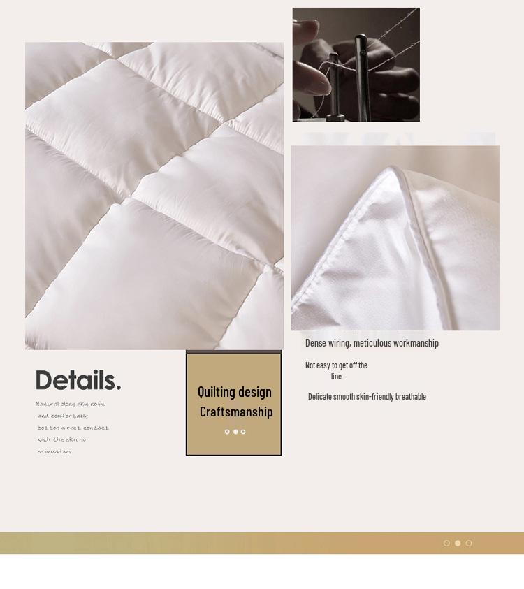 Útulná podzimní/zimní silná péřová přikrývka - Jednolůžková a dvoulůžková, Jednobarevná, Peří-hedvábné jádro