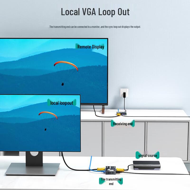 MT-viki 100m VGA to RJ45 Extender with Audio