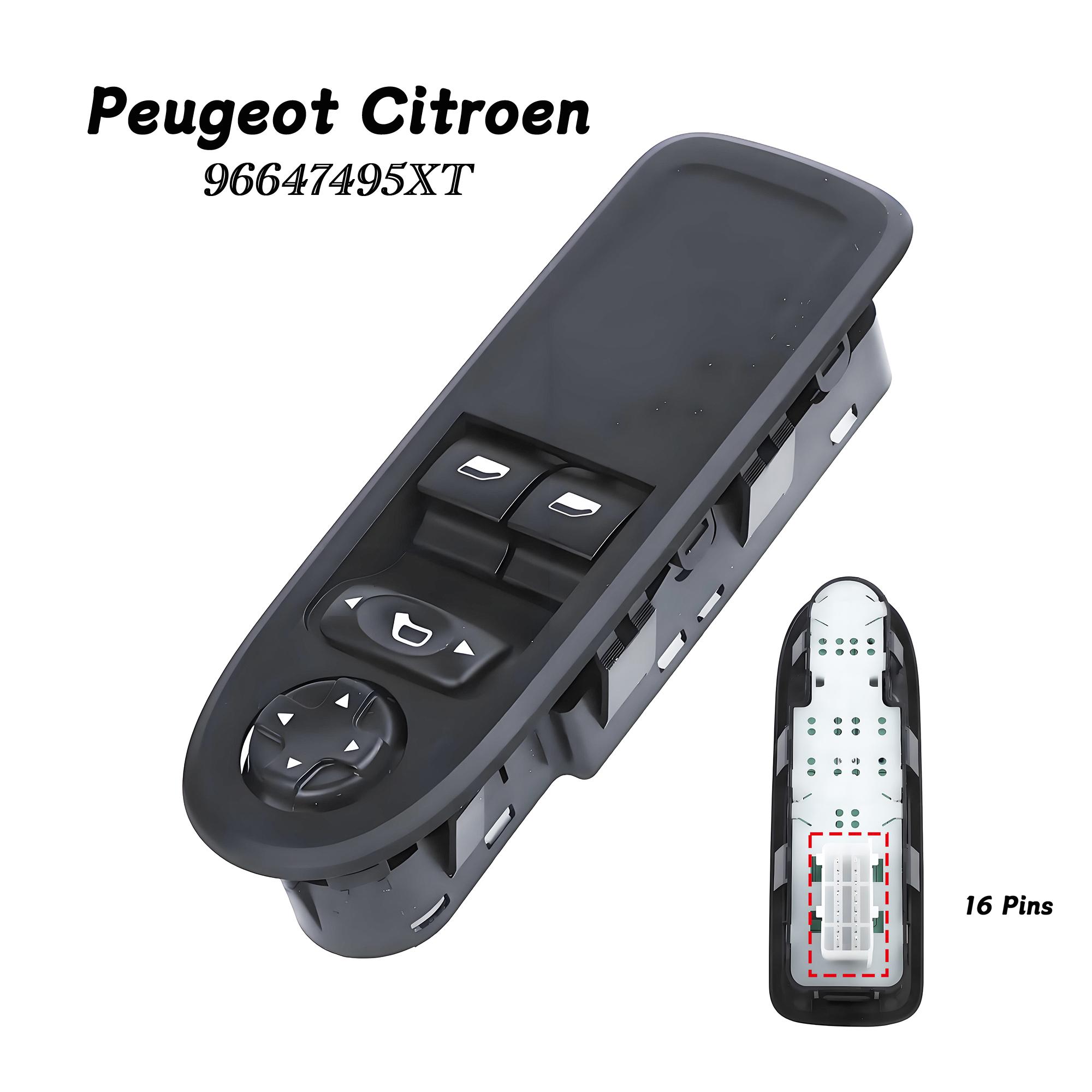 

96647495XT Electric Master Power Window lifter Control switch For Citroen C1,C3 2009-2016 Peugeot 207,OE 98012275XT 96647495XT