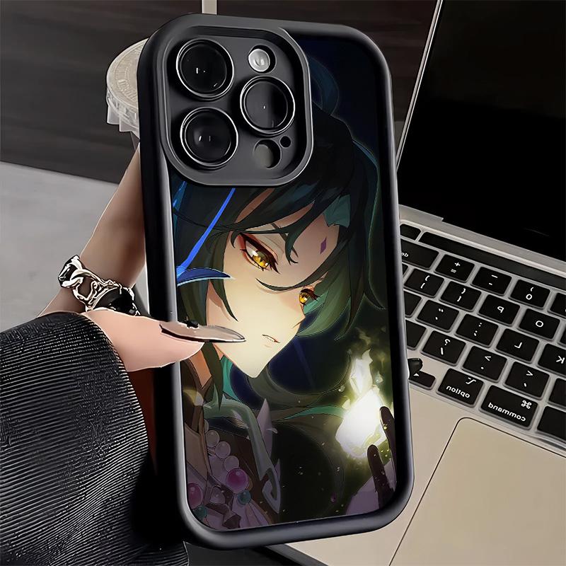 

Phone Case for iPhone 17 Air 16E 15 16 Pro Max Genshin Impact Xiao Cover 14 Plus 13 12 Mini Soft Shell Silicone Fundas iPhone 16 Pro
