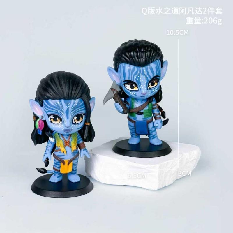 Cute Avatar 2 Neytiri & Jake Sully PVC Figure Model 12cm - Collectible Anime Character Toys for Fans Kids Adults Home Decoration