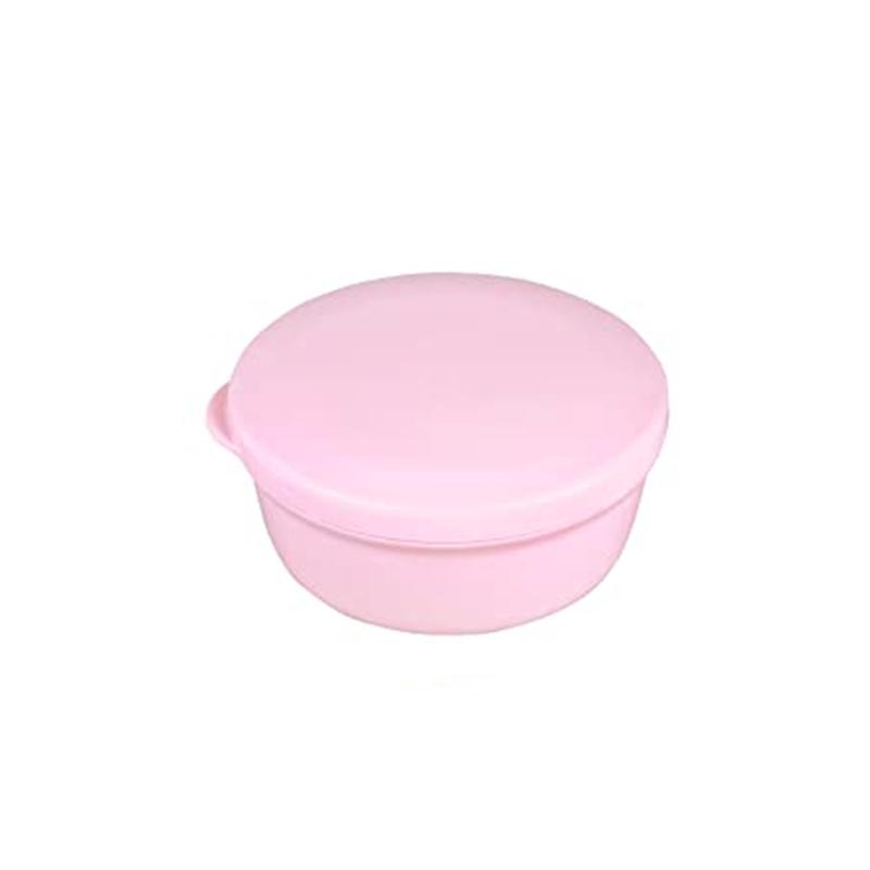

Soap Box Bathroom Accessories Portable Sealed Soap Case Round Shape Soap Holder Travel Supplies рожевий
