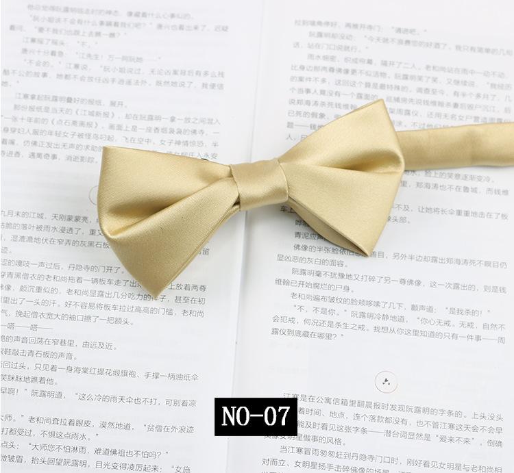 Solid Color Bow Tie Men'S Wedding Groom Banquet Gentleman Photography Shirt Black Burgundy Simple Trendy Bow