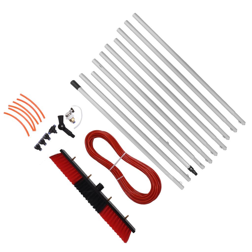 Water Fed Pole Kit Water Fed Brush Heavy Duty Large Size Portable Water Washing Extendable Cleaner