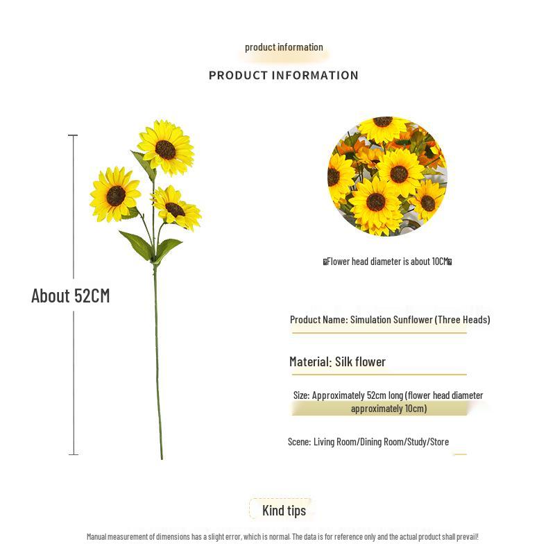 Sunflower Simulation Bouquet - Realistic Decorative Arrangement for Weddings and Events
