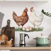 Garden Style Rooster Green Grass Bedroom Kitchen Home Background Landscaping Wall Sticker
