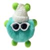 Imitation Plush Pendant Cartoon Coal Ball Key Bag Plush Doll Pendant Keychain Cute Solid Color Accessories