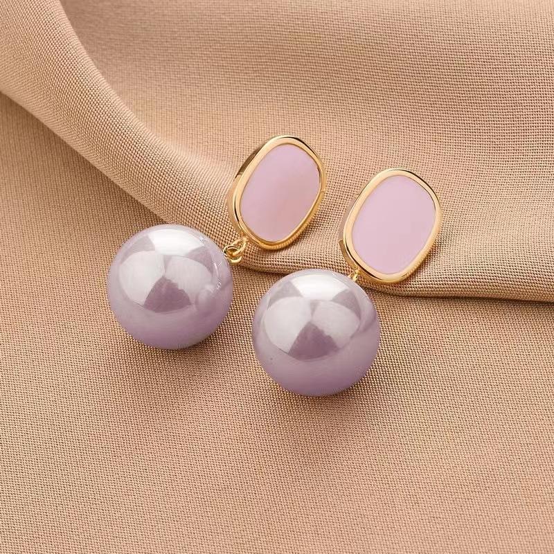 Pinkdudu Simple Causal Pearl Drop Earrings Temperament Elegant Trendy Alloy Earrings Jewelry Gift PD1746