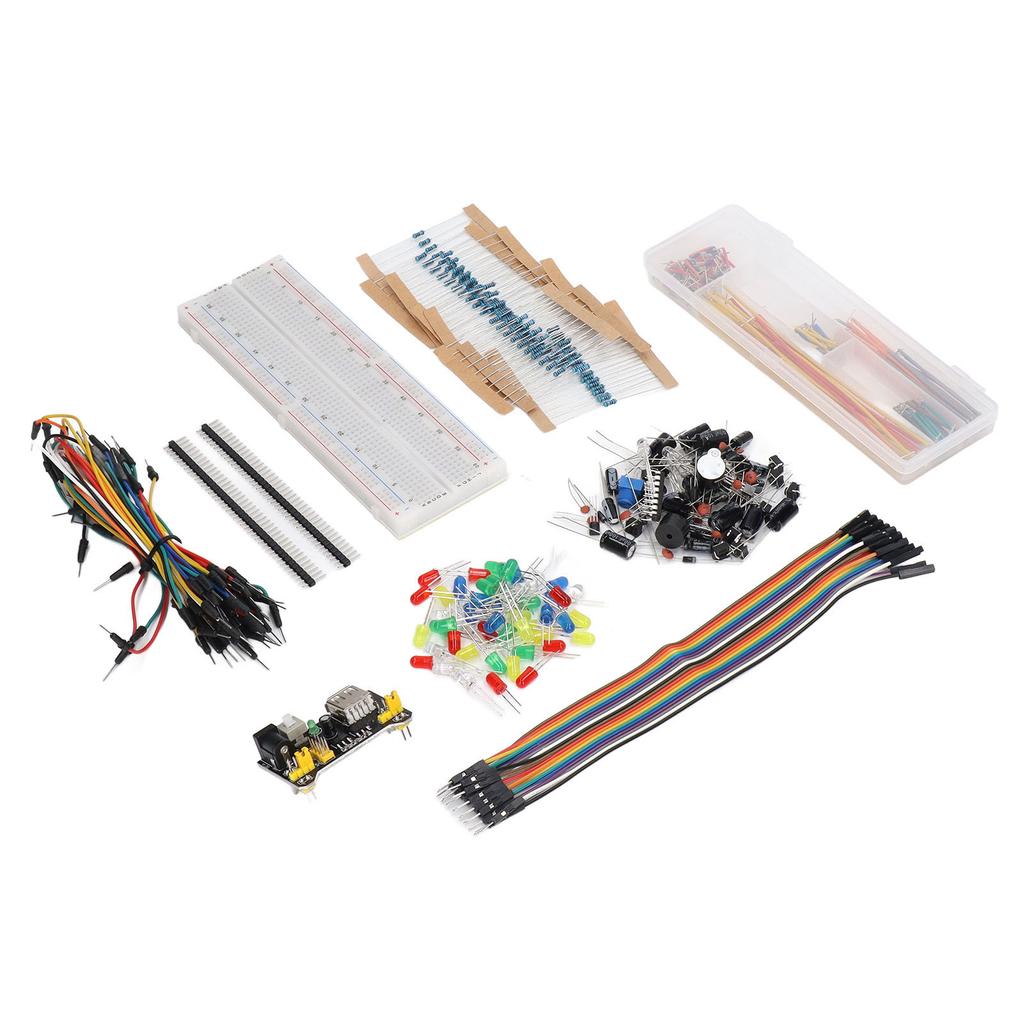 Elektronik-Bauteile-Kit Starter Spaß-Sortiment mit 830 Lötpunkten Breadboard für R3
