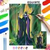 Maleficent Oil Paint Digital Painting Art Kit Handmade DIY Painting Kit Home Decor