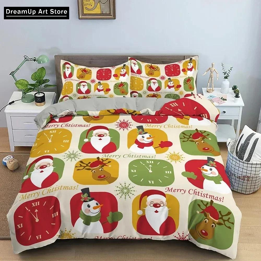 3D Print Fashion Merry Christmas Bedding Set Boys Girls Twin Queen Full Size Duvet Cover Pillowcase Bed Adult Bedroom