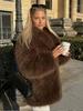 Giacca da donna in ecopelliccia Cappotto da donna in pelliccia Giacca da donna antivento e calda Stile moda Autunno e Inverno