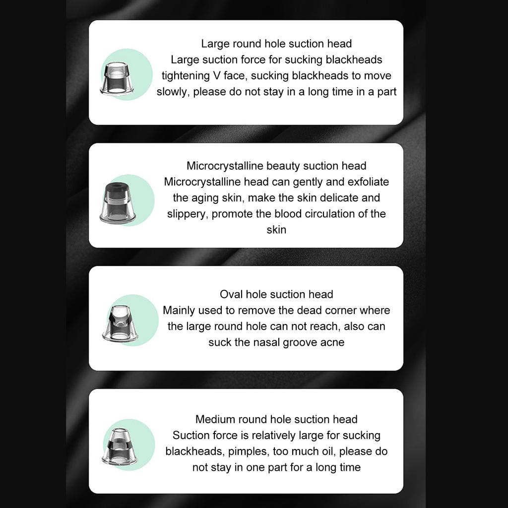 Blackhead Remover Pore Vacuum 3 Suction Power Deep Cleansing Electric Facial Pore Cleaner with 4 Replaceable Probes