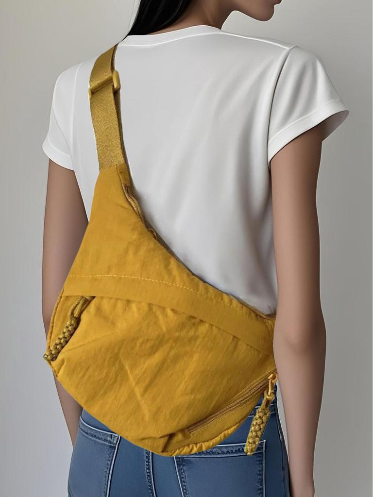 Japanese Style Large Capacity Nylon Canvas Crossbody Bag for Female Students