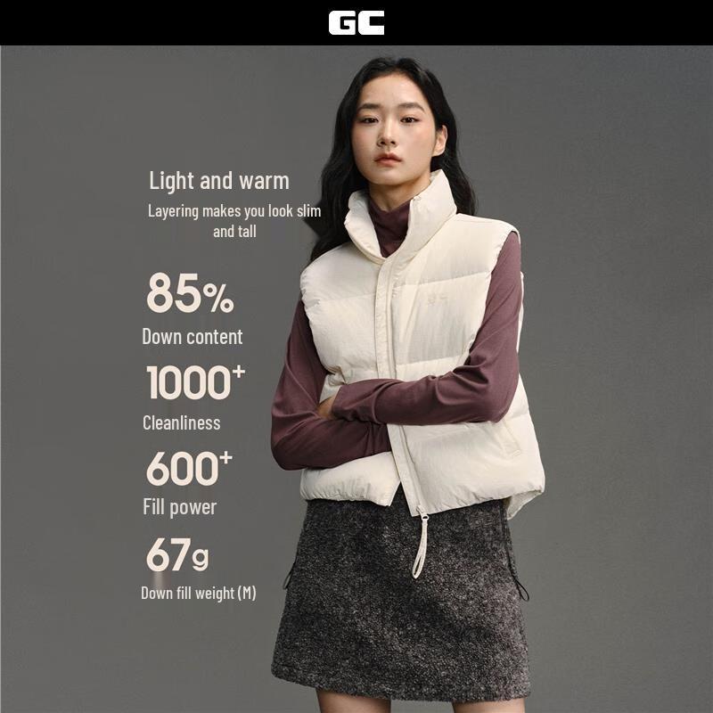 GIORDANO CONCEPTS Women's Printed Stand Collar Down Vest