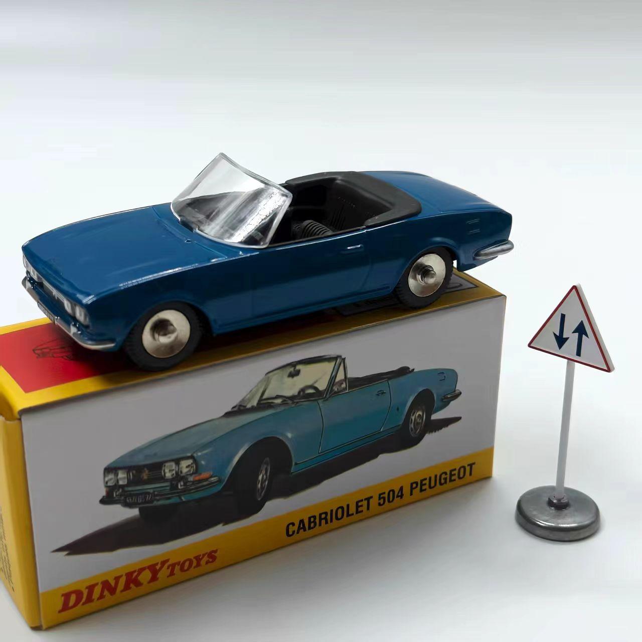 

DINKY TOYS 1:43 Peugeot 504 Cabriolet Alloy Car Diecasts & Toy Vehicles Car Model Miniature Scale Model Car For Children синій