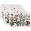 Vintage Magnolia Placemats Set of 6,Waterproof Heat Resistant Dining Table Plate Mat for Home Kitchen Dining Table 12x18Inch