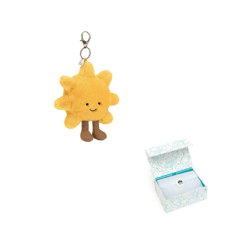 Jellycat Fun Items Series Sun Bag Charm Yellow Doll Plush Pendant 14cm Height