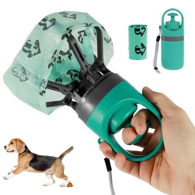 Portable Dog Poop Scooper with Built-in Garbage Bag Easy Cleanup for Outdoor No Touch Pooper Scooper With Shovel Design
