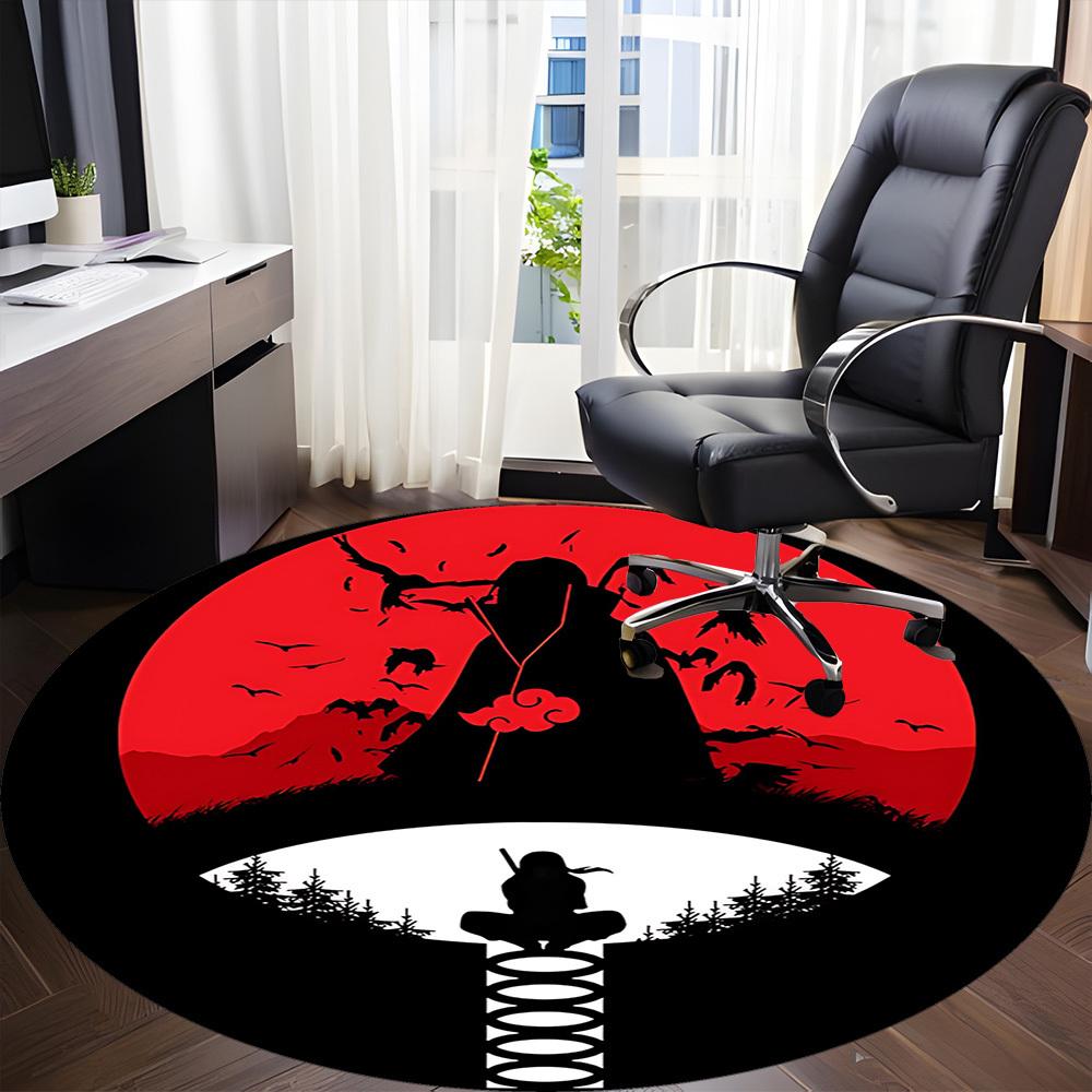 1pc Naruto Chest Office Round Area Rug, Indoor Mat Suitable For Office, Under Office Chairs Bedroom Living Room Home Decor, Room Deco