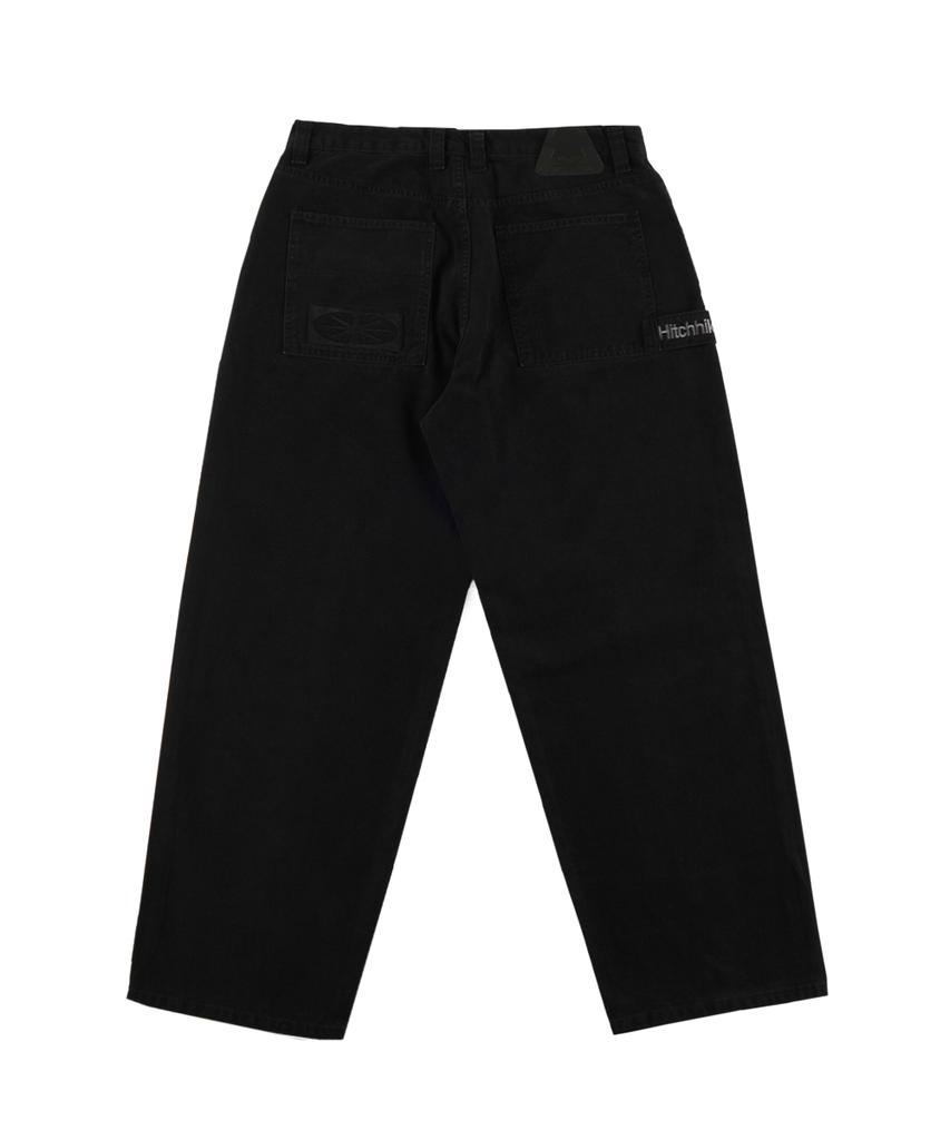 Ialtial Hitchhiker Belt Loop Cotton Pants Black
