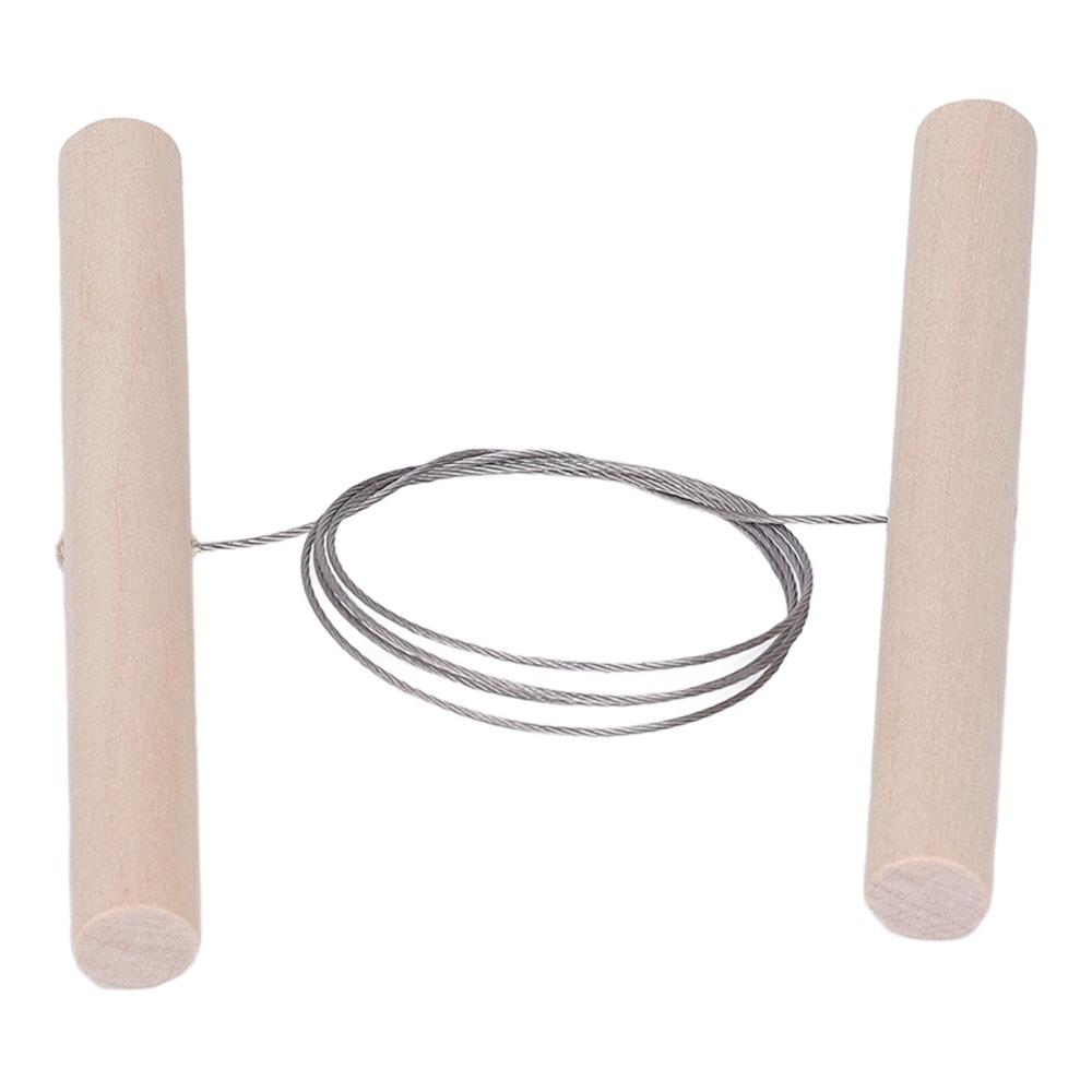 Stainless Steel Wire Wire Clay Cutter Wooden Handles Easy to Use Clay Sculpture Cutter Wood Wire Cheese Cutter Potterys Craft