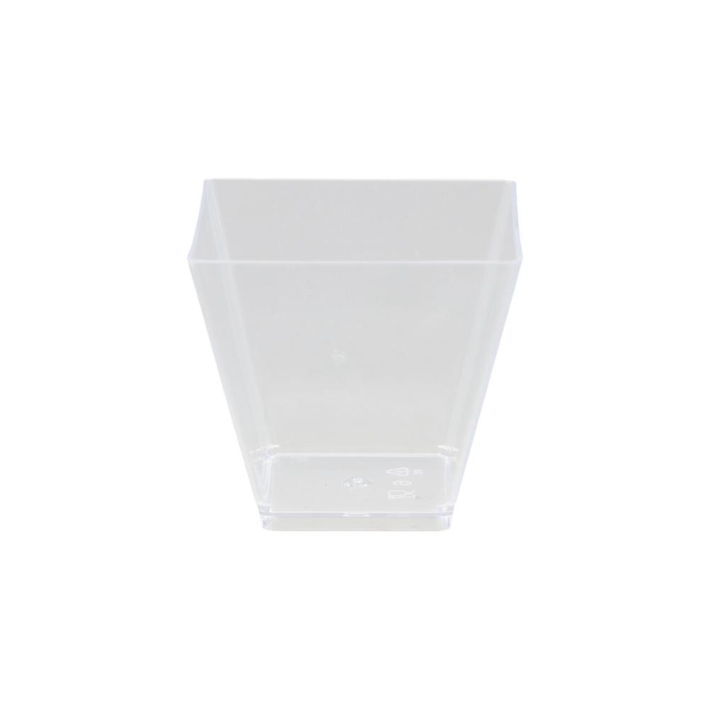 20pcs Square Cup Mouth Disposable Plastic Mousse Cups Ladder Ice Cream Cup Appetizer Cup  Pudding
