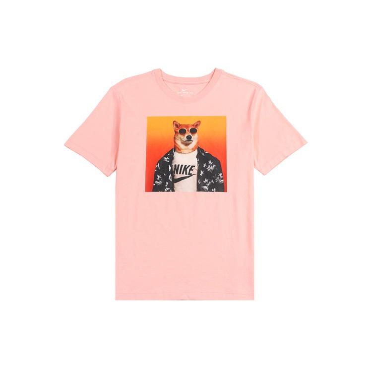 Nike Sunglasses Printing Round Neck Short Sleeve Pink Red Pinkred Men s CT6313-697 M
