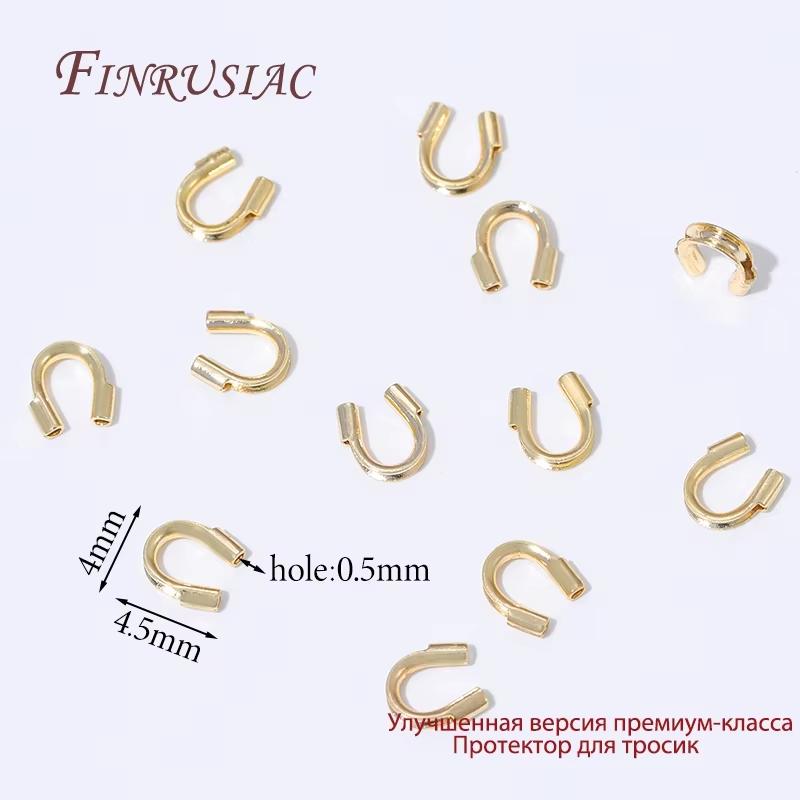 50/100Pcs 18K Gold Plated Crimp Covers,Round Covers Open Crimp End Beads,Stopper Spacer Beads For DIY Jewelry Making Supplies