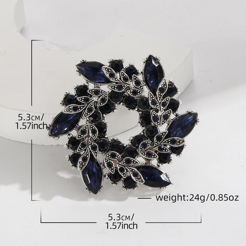 Fashion Crystal Bauhinia Brooch Women's Coat Accessories Premium Light Luxury Wreath Brooch Pin