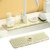 Kitchen Sink Splash Guard Reusable Silicone Draining Mat Fast Drying Stone Sink Tray Faucet Mat for Kitchen Sink