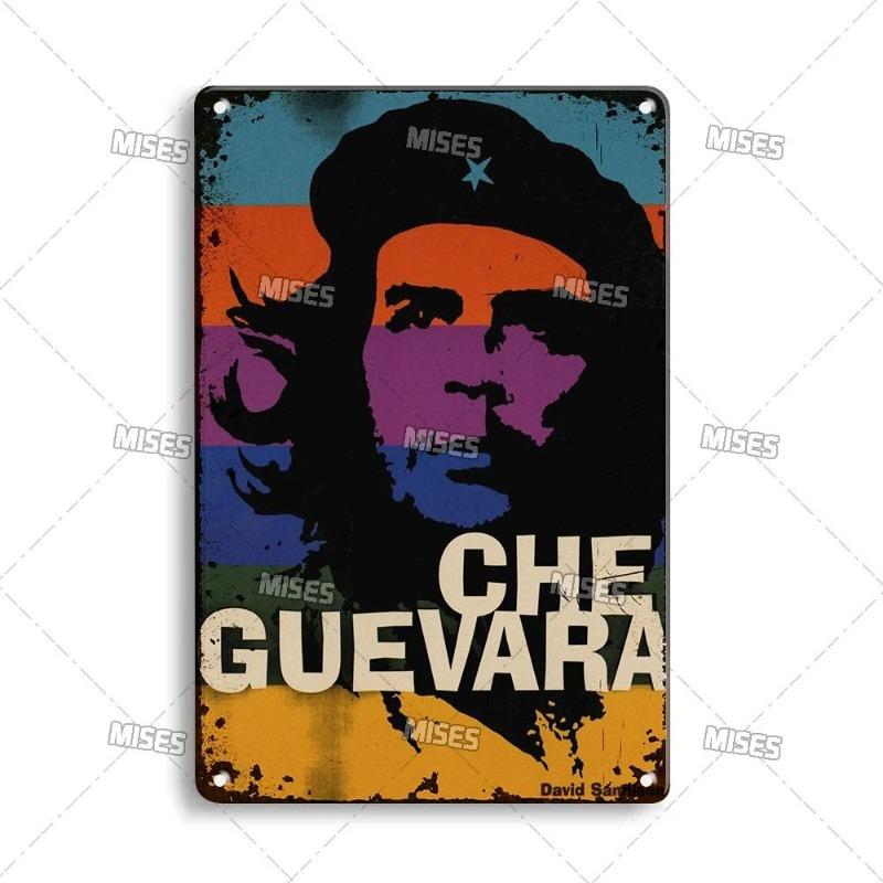 Che Guevara Metal Poster, Vintage Revolutionary Wall Art