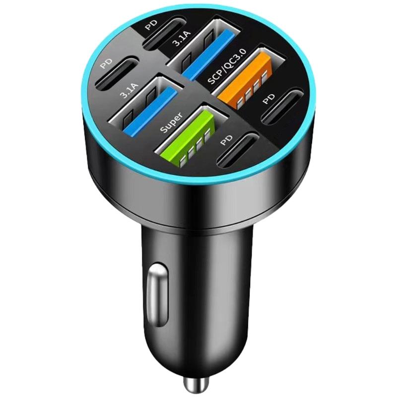 High Speed Charging Car Adapter with Various Multiple Port 66W Total Output QC3.0 for Efficient Device Charging