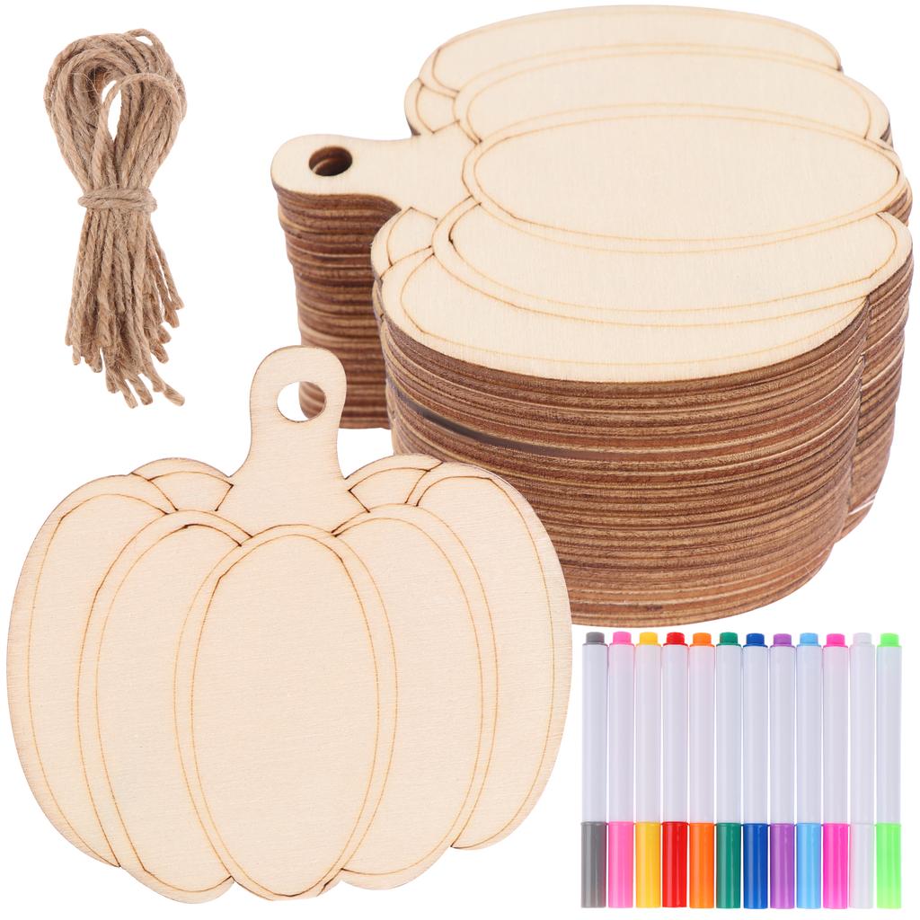 32 Pcs Pumpkin Shaped Hanging Ornaments Erasable Highlighters Set Unfinished Diy